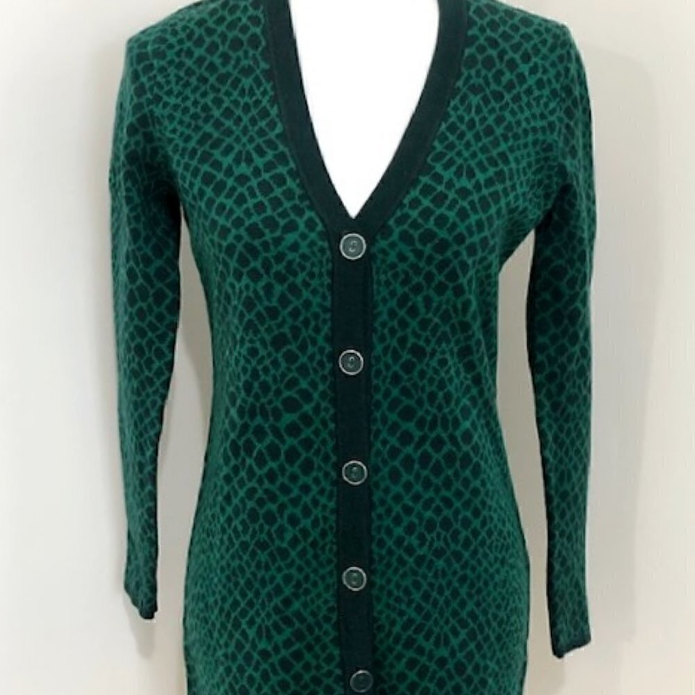 Isaac mizrahi live green cardigan sweater NWOT - Picture 2 of 6